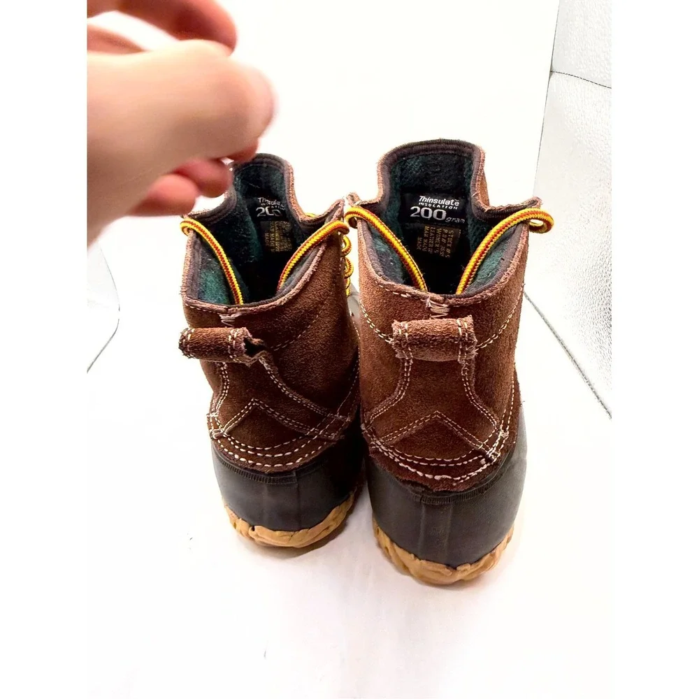 Red Head Mens 7 Black Brown Leather Ankle Round‎ Toe Lace Up Hunting Duck Boot